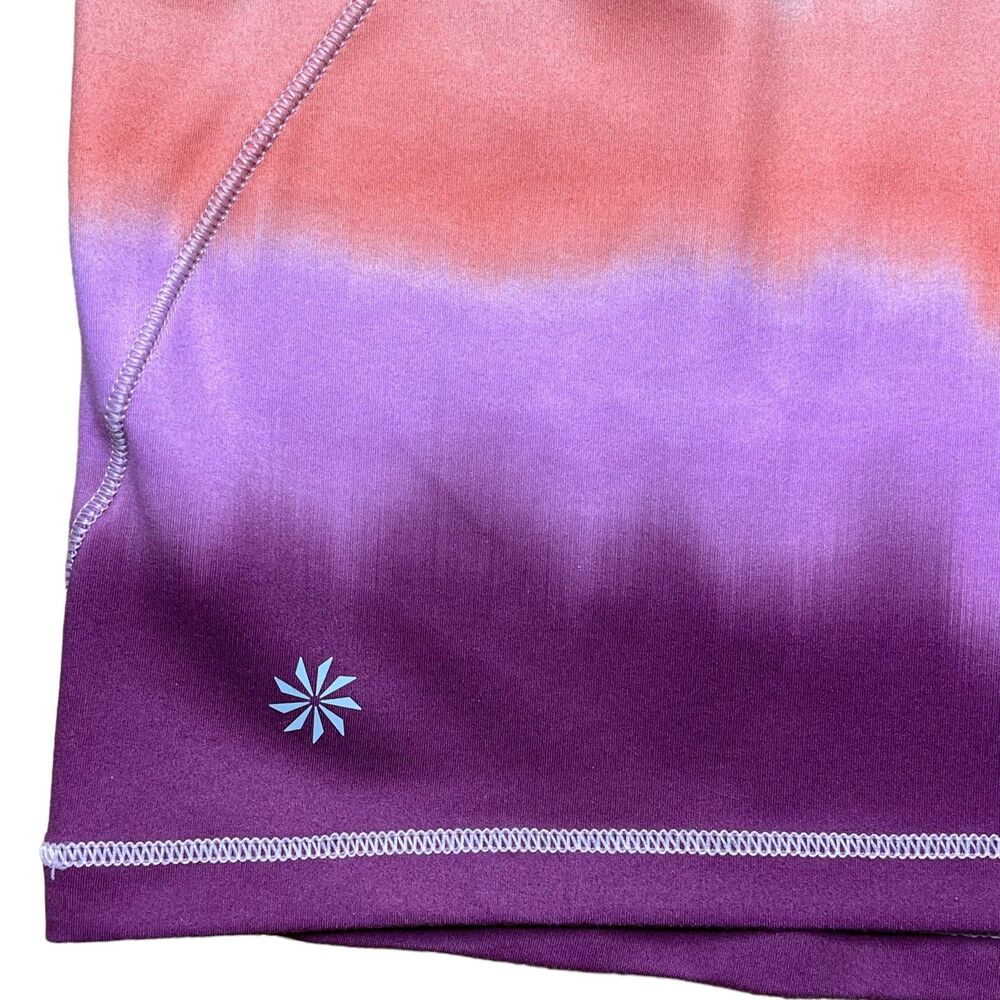 Athleta Shanti Tie Dye Sea Spray Crop Tank Racer Back Size S Fitted Workout - Picture 5 of 7